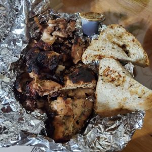 1/2 Jerk Chicken and Bread