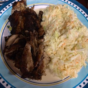 1/4 Jerk Chicken and Salad